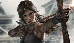 Divertida Lara Croft con formas poligonales