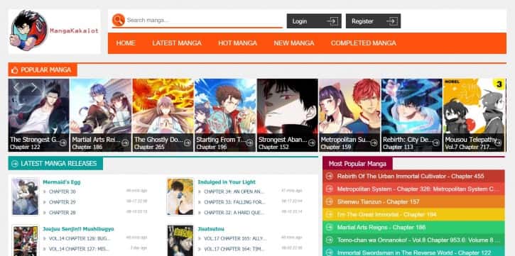 Mangakakalot, web para leer manga online